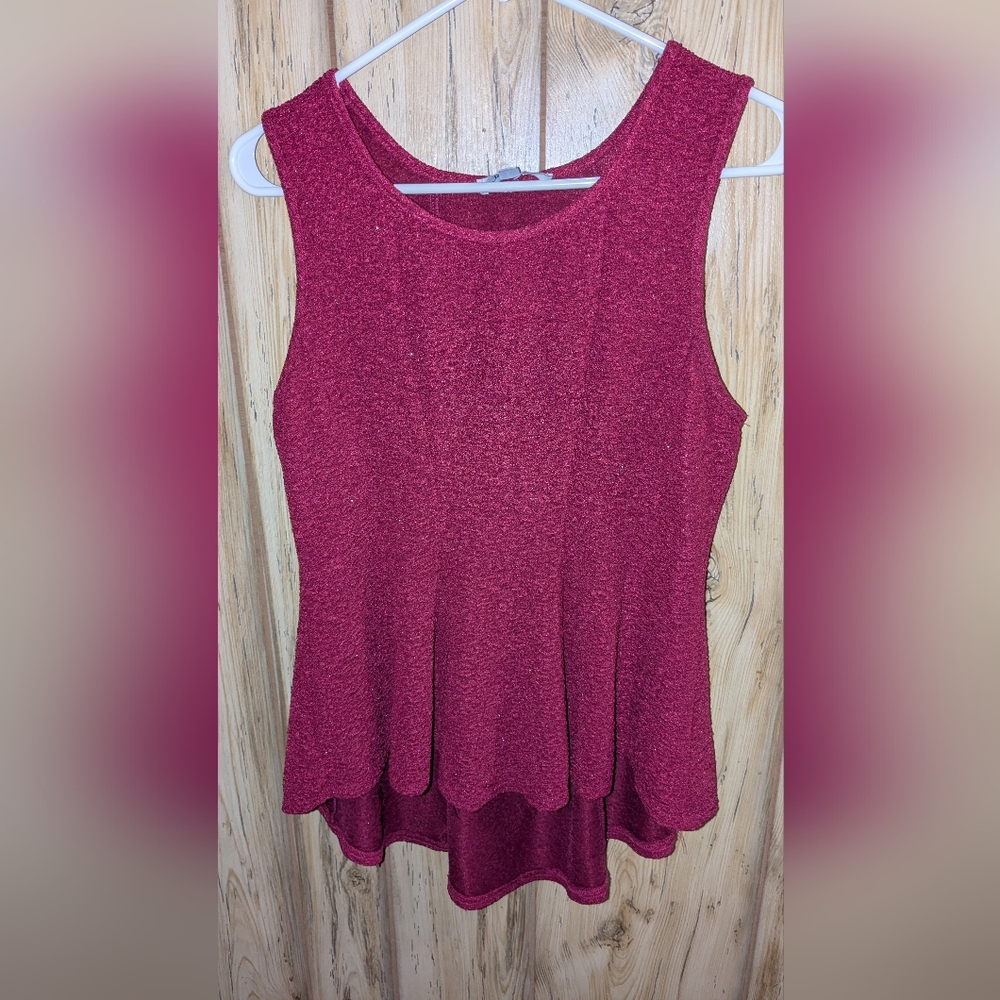 Sleeveless Red Women's Top